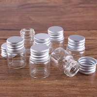 10 sztuk 5ml/6ml/7ml/10ml/14ml/18ml/20ml/25ml szklanych butelek z aluminiowymi pokrywkami małe Mini szklane słoiki 8 rozmiarów u-pick 3